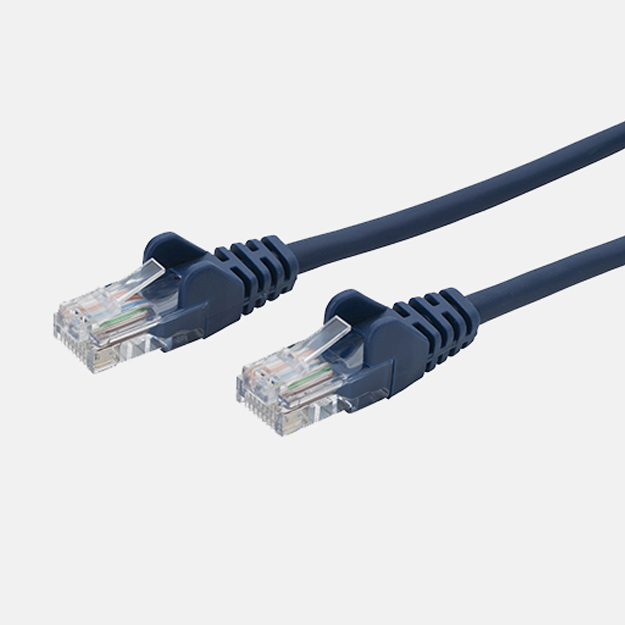 RJ45 CAT5e UTP Stranded Flush Moulded Network Cable 24AWG - Blue